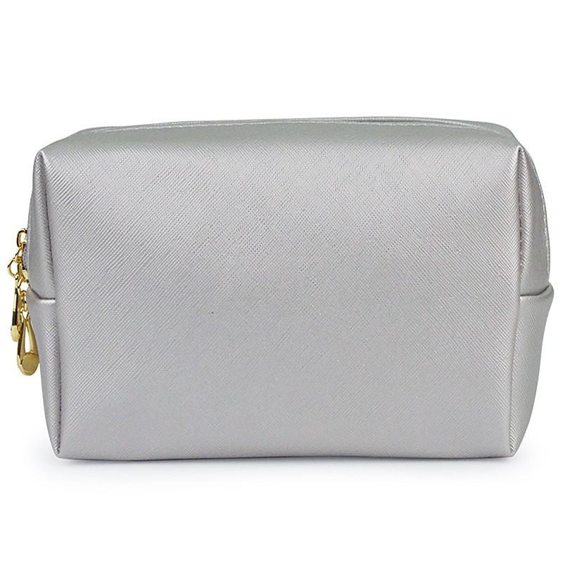 PU Leather Octagonal Square Makeup Storage Bag Simple Design