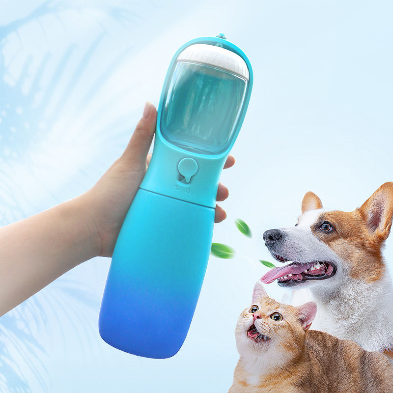 Gradient Color Portable Foldable Pet Water Bottle