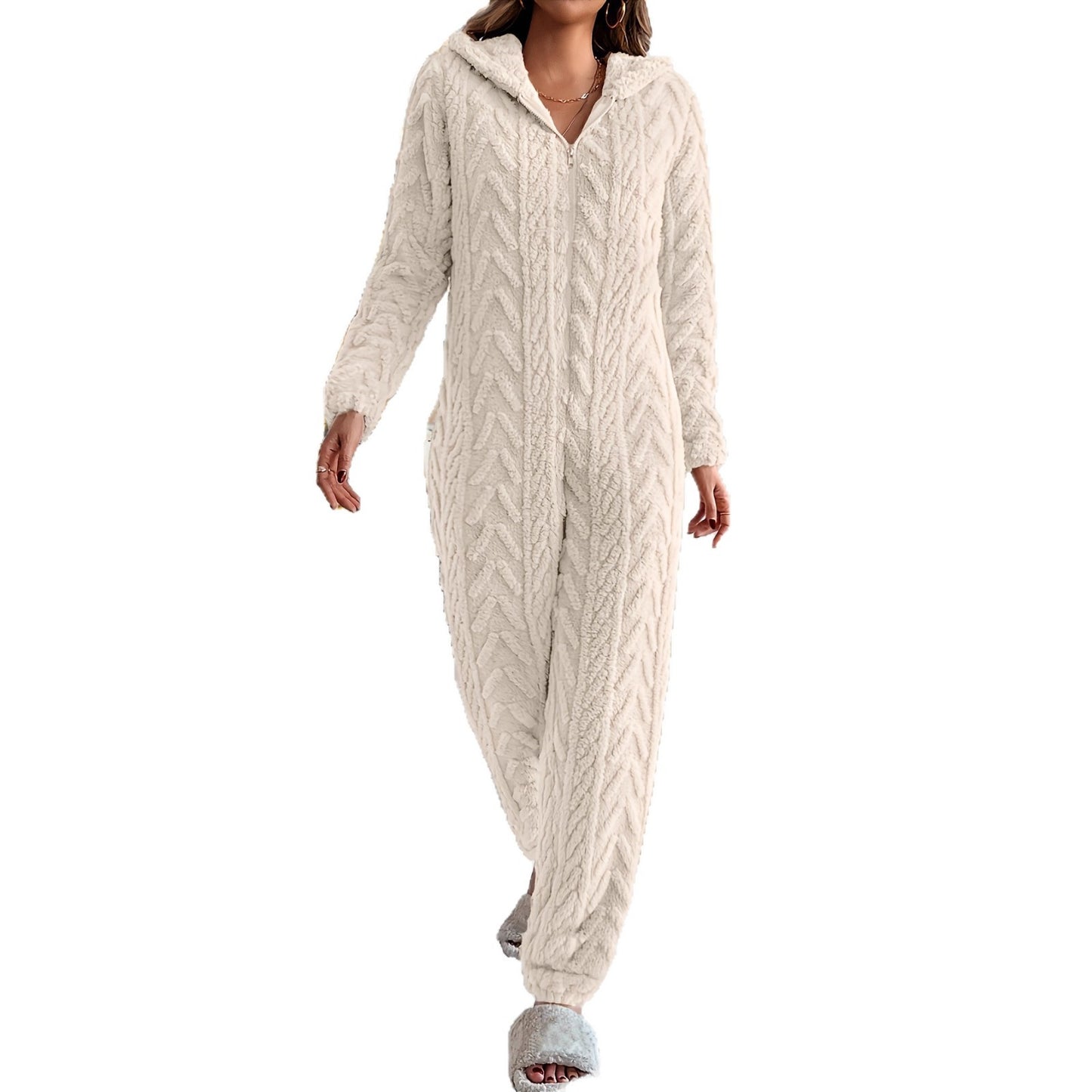 Loose Jacquard Warm Suit Warm Home Clothes