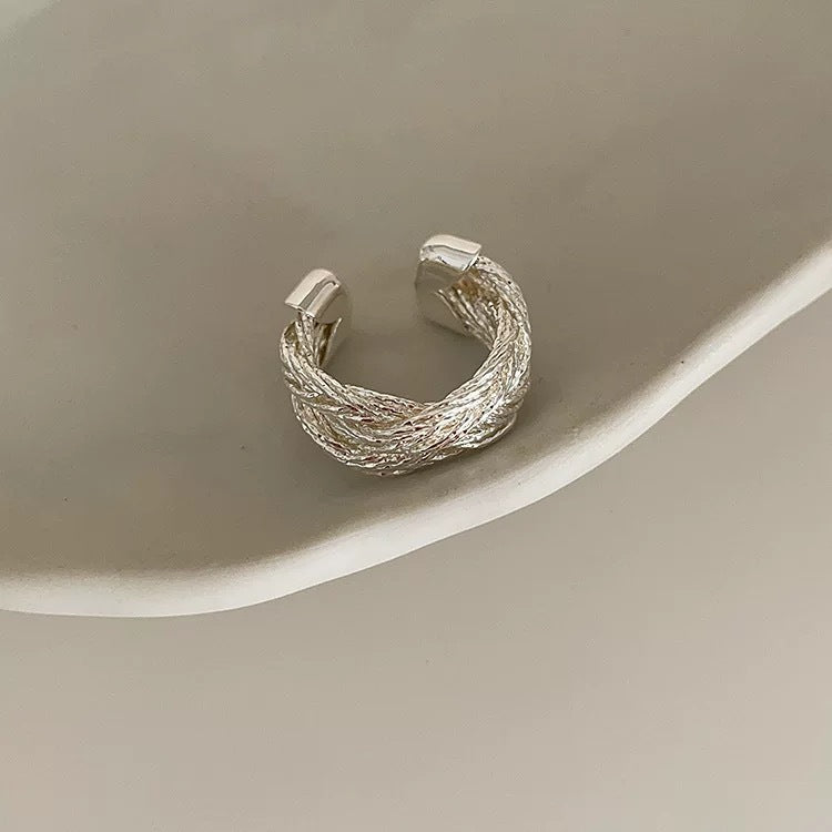 Korean Ins Minimalist 925 Sterling Silver Adjustable Ring