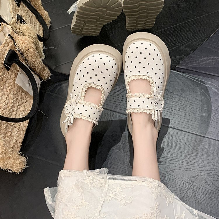 Sponge Cake Thick Bottom Fairy Style Half Slippers, Women's Outdoor Wear, Summer Mary Jane Burkon Cool Slippers