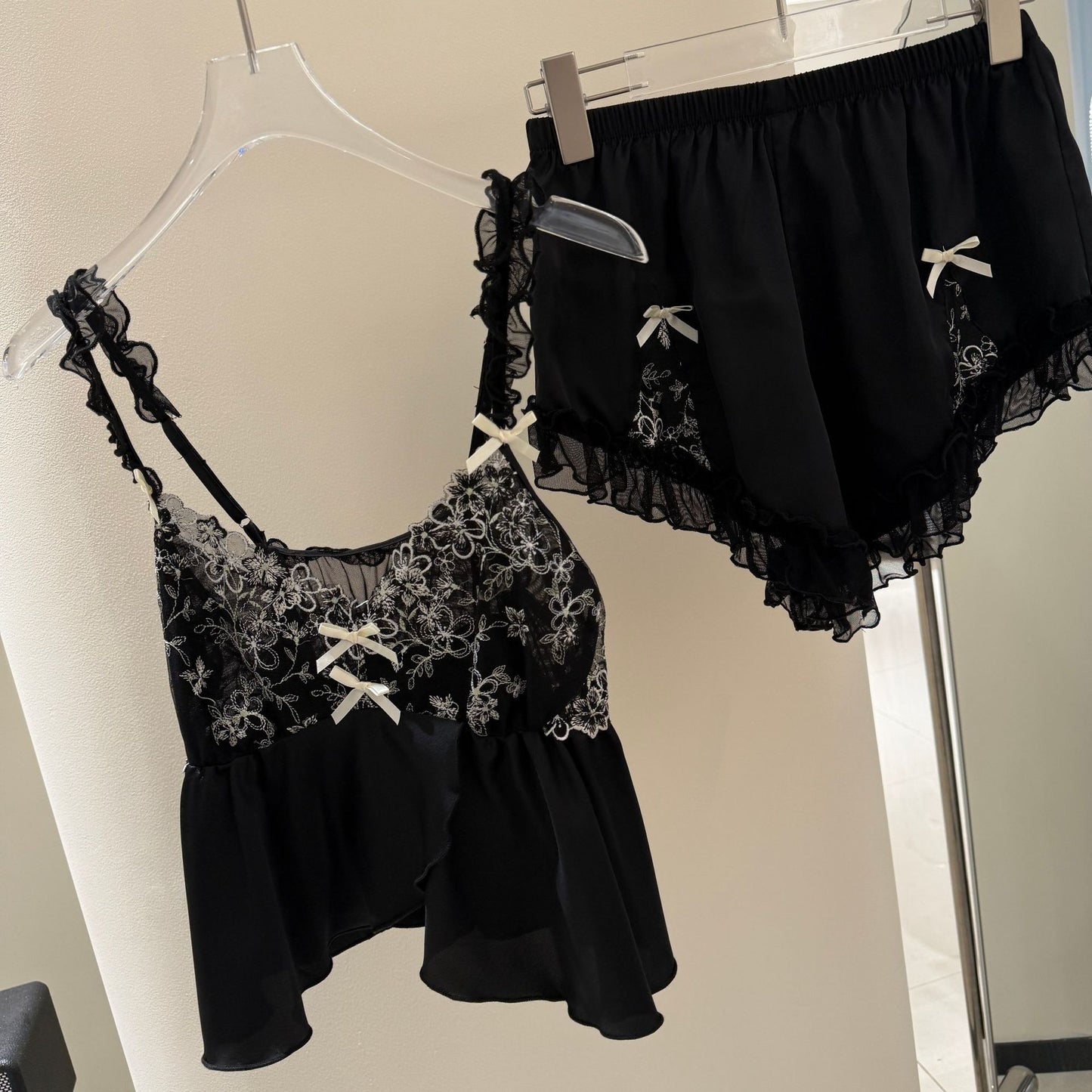 Strap Shorts, New-style Four-piece Pajama Set
