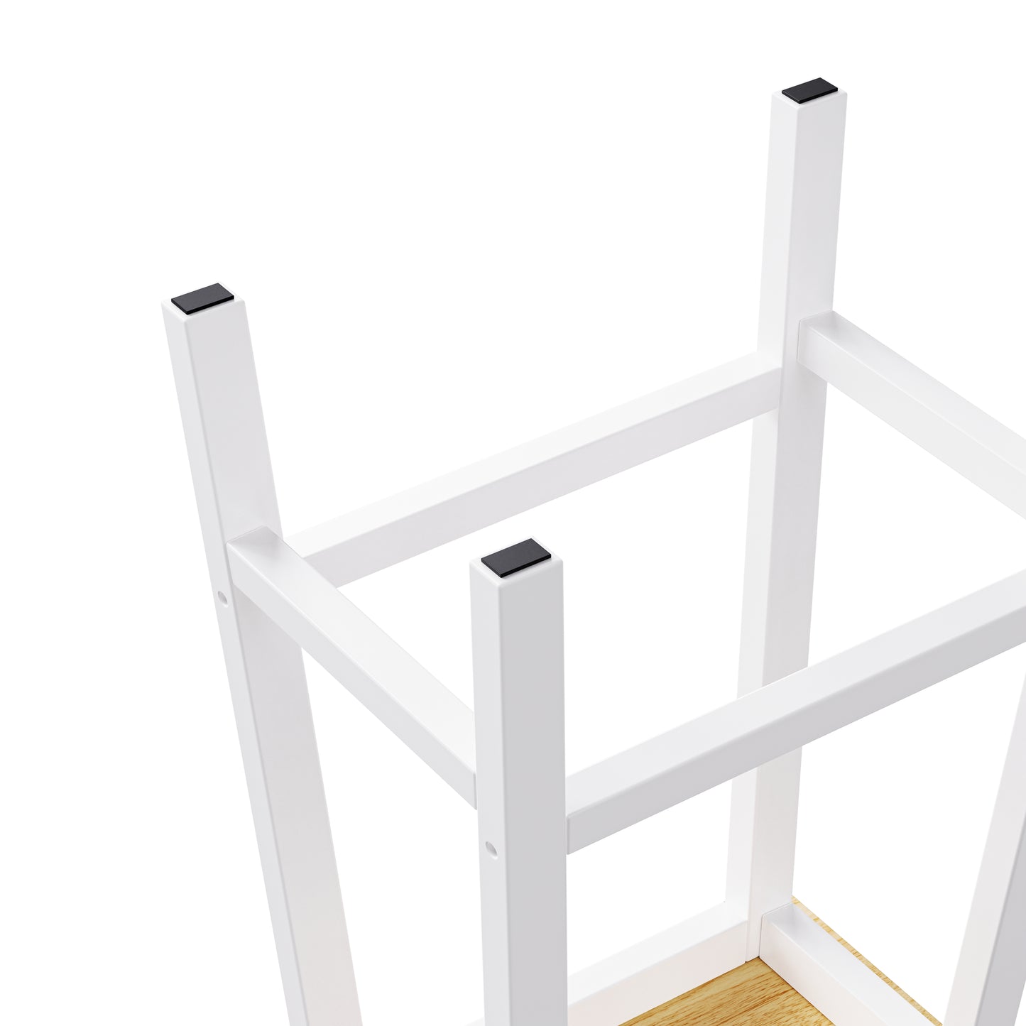 K&K Solid Wood Bar Stools  Not Cheap Iron , 25.6  Tall Set Of 2 Bar Chairs, Kitchen Counter Stools With Footrests, Farmhouse Stools For Dining Room, Kitchen, Counter, White