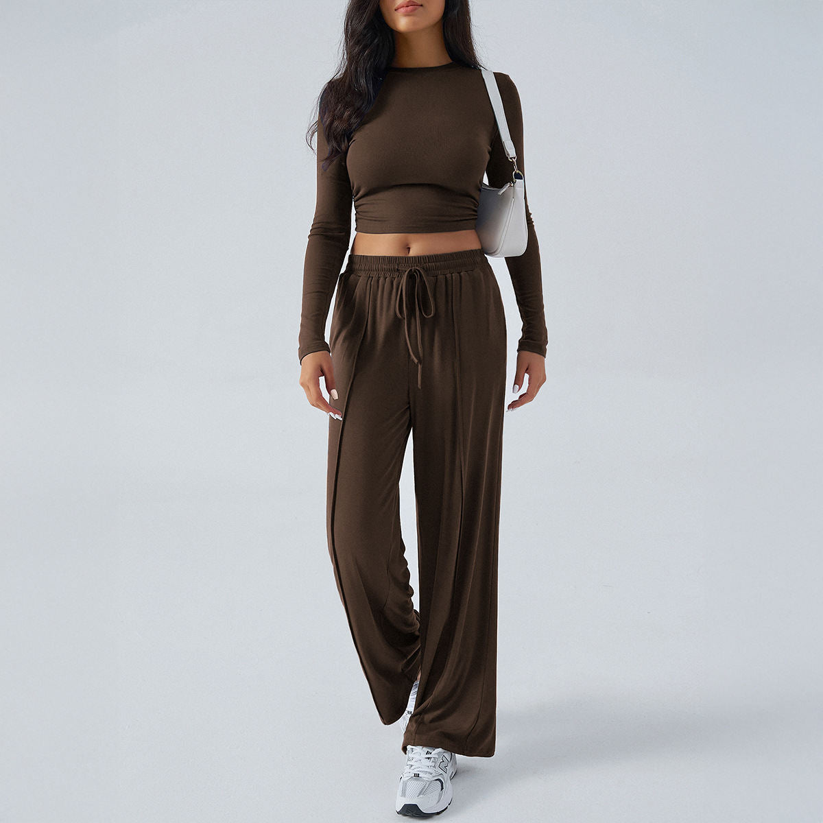 European And American Yoga Sports Long Sleeve Inner Wear Trousers Suit Women