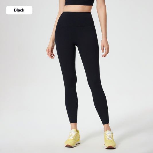 High Waisted Butt Lifting Yoga Pants Womens Stretchy Tummy Control Cropped Pants For Fitness