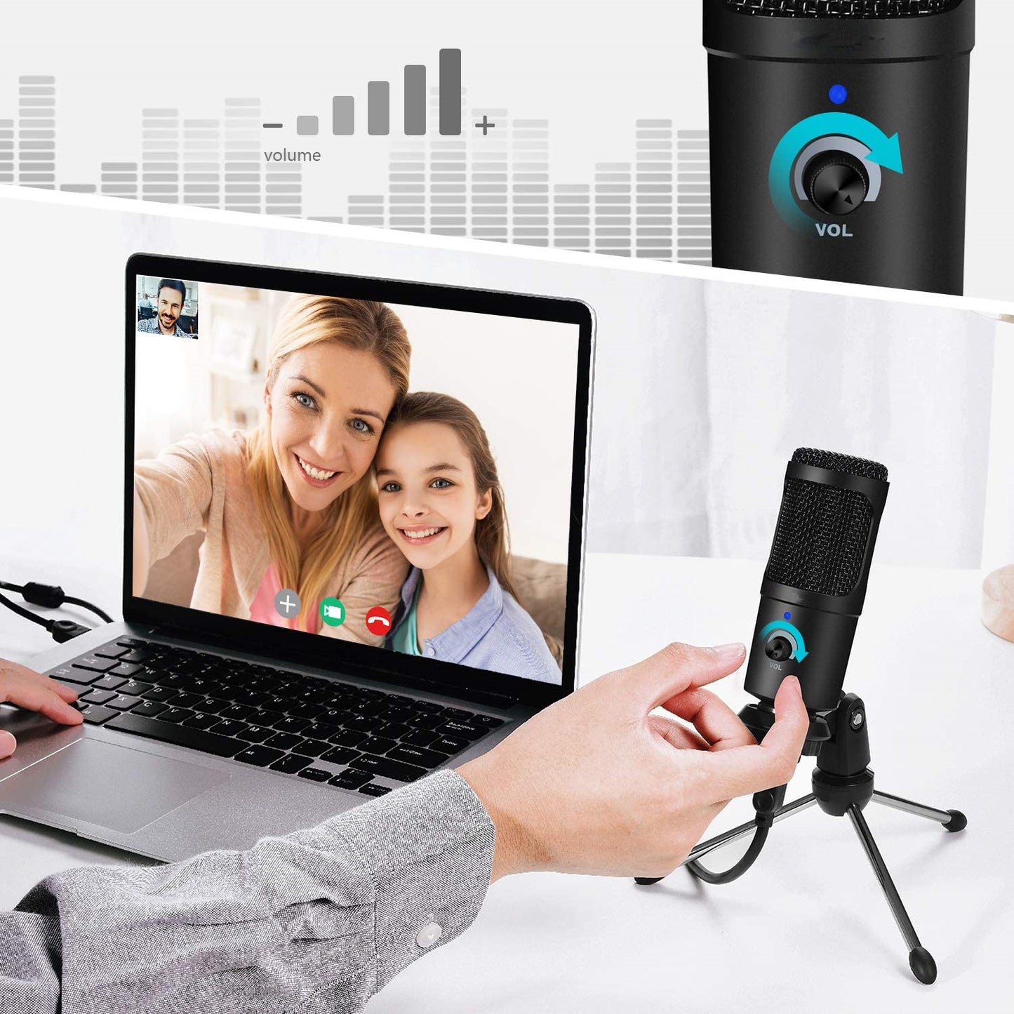 Wired Recording Live Stream Microphone Mobile Phone For Desktop Computer