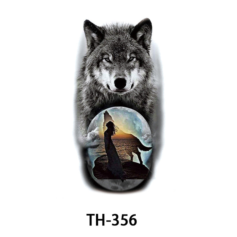 Half-sleeve Tattoo Stickersfox Wolf Head Floral Designs And Morerealistic Body Art