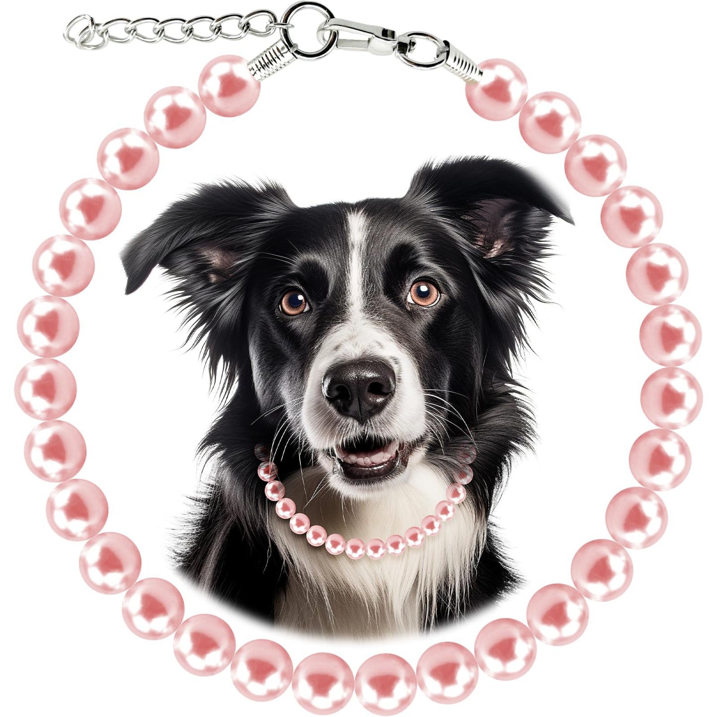 Pet Round Pearl Chain Dog Necklace