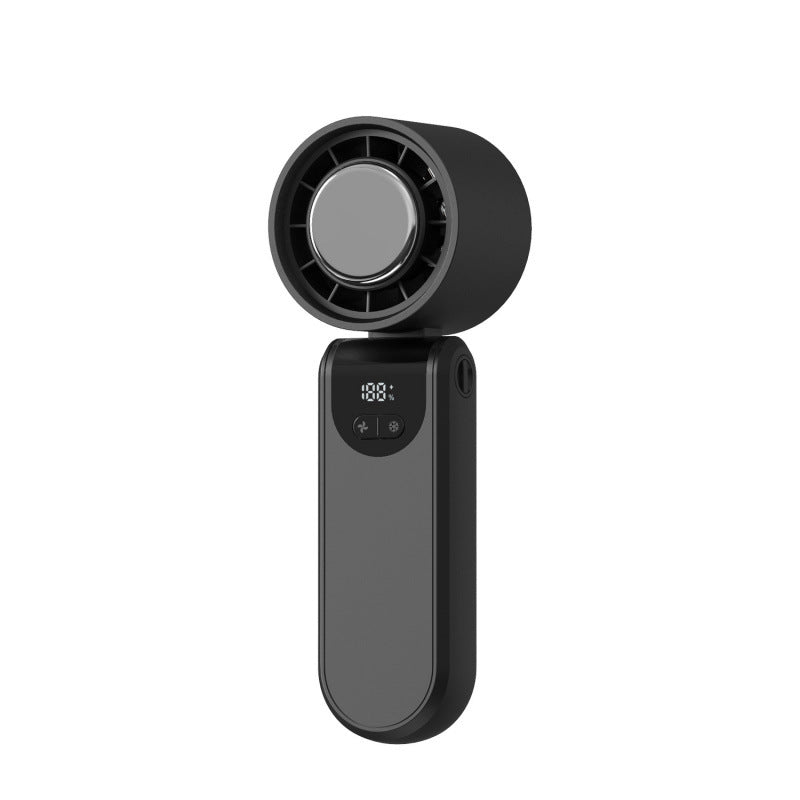 Handheld Ice Compress Digital Display Fan Outdoor Portable USB Charging Mini Long Endurance Fan
