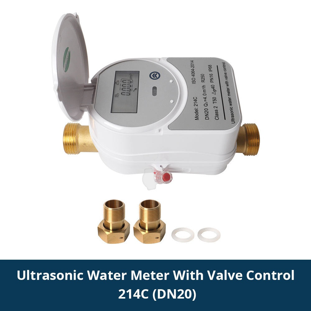 Graffiti Zigbee Smart Valve Ultrasonic Water Meter IP68 LCD