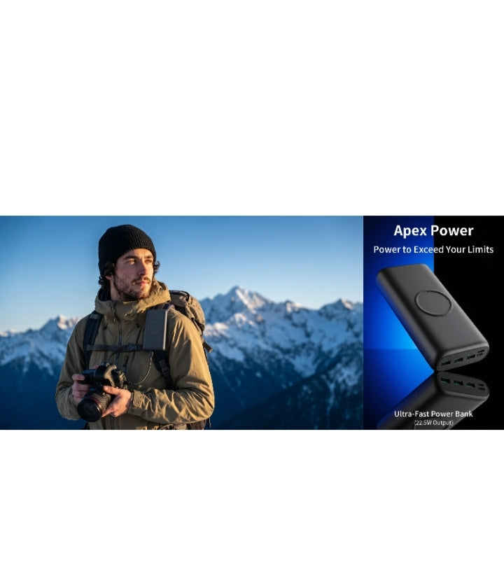 20000mAh Portable Power Bank Fast Charging External Battery Pack With Safety System