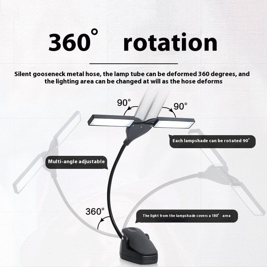 Music Stand Light Soft Light Eye-protection Lamp Charging Music Lamp