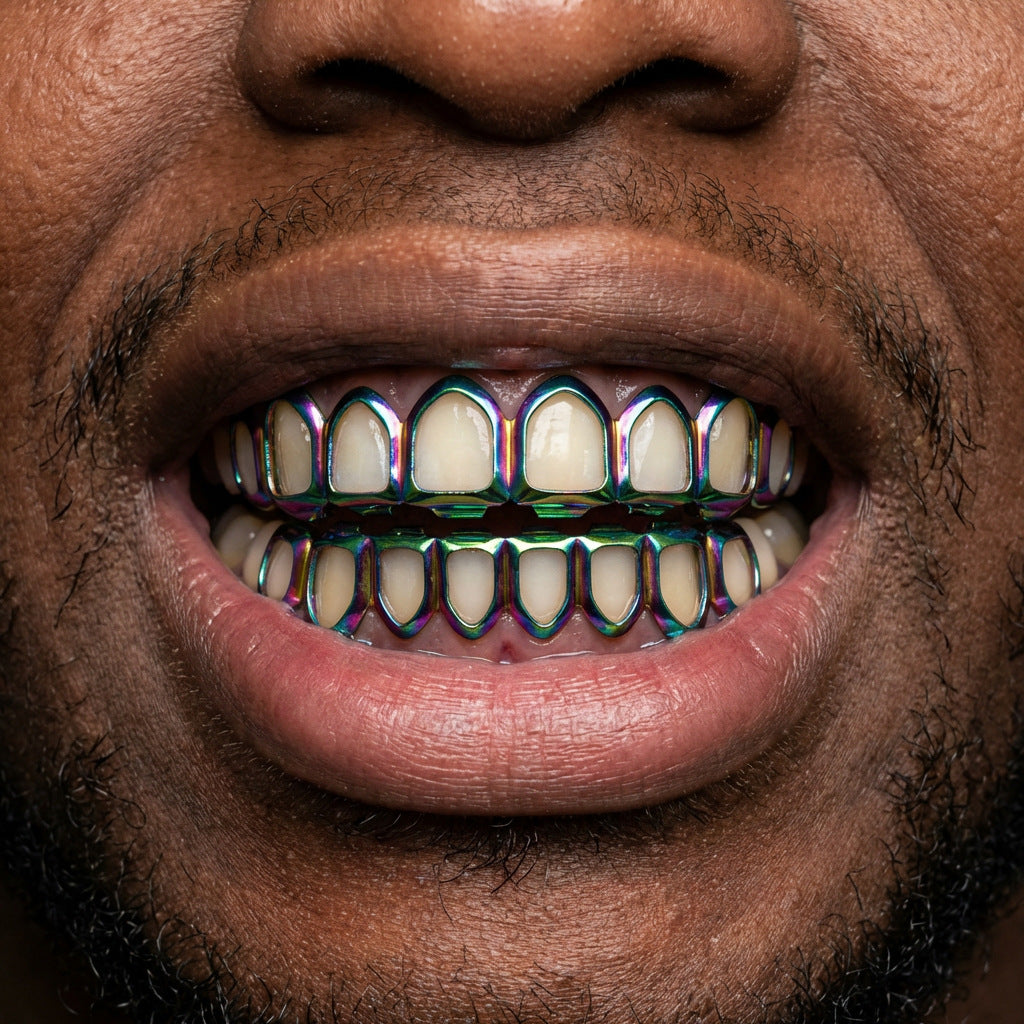 Color-Gradient Gold-Plated Hip-Hop Unisex Fashion Tooth Guard