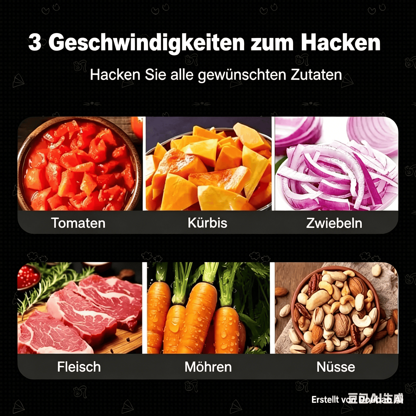5L Stainless Steel Bowl Kitchen Meat Grinder Electric Meat Grinder Chopper