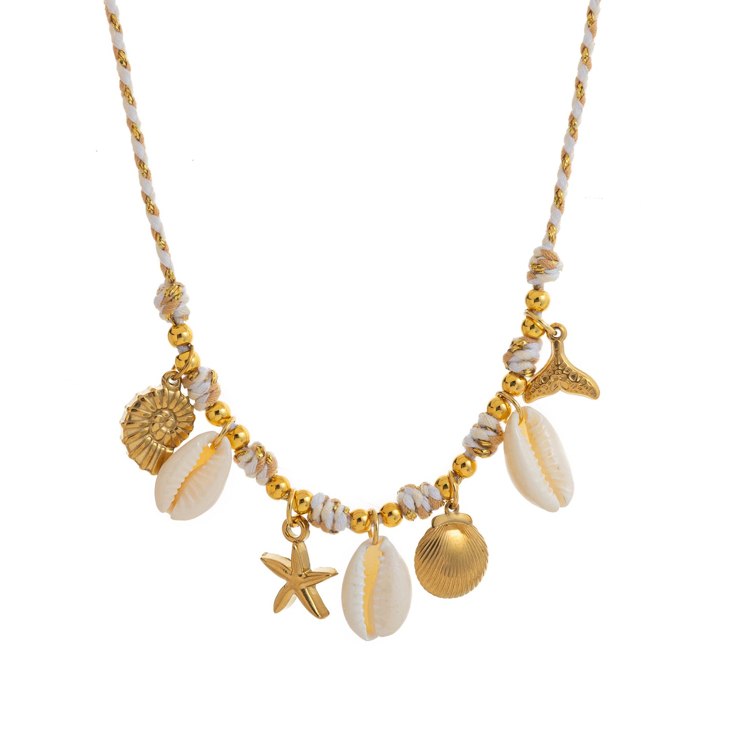New Starfish Pendant And Small Fish Necklace