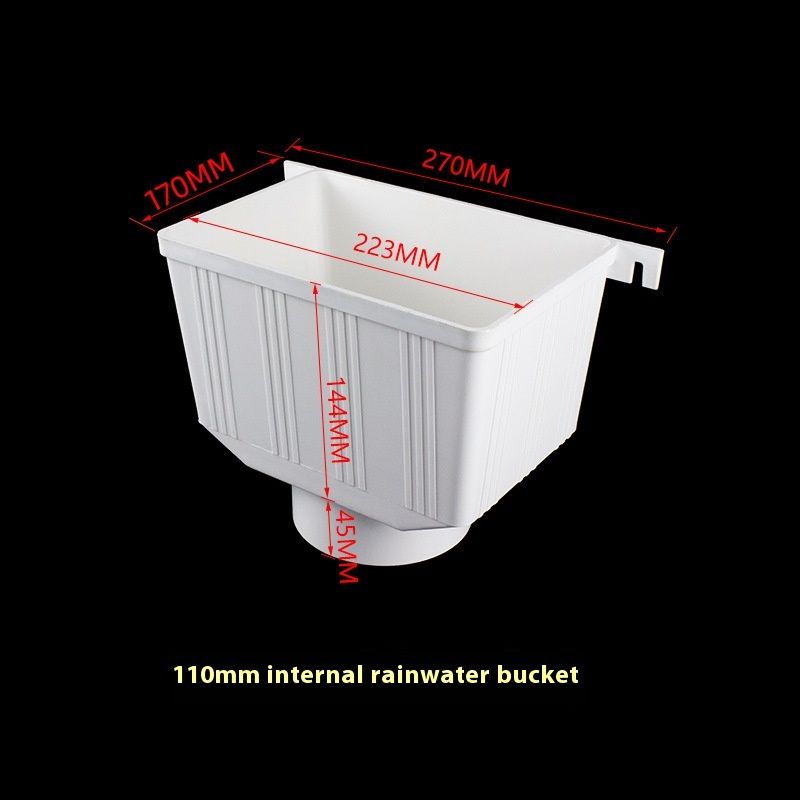 PVC Water Bucket Drain Pipe Rain Colony Dual-purpose Downcomer Accessories