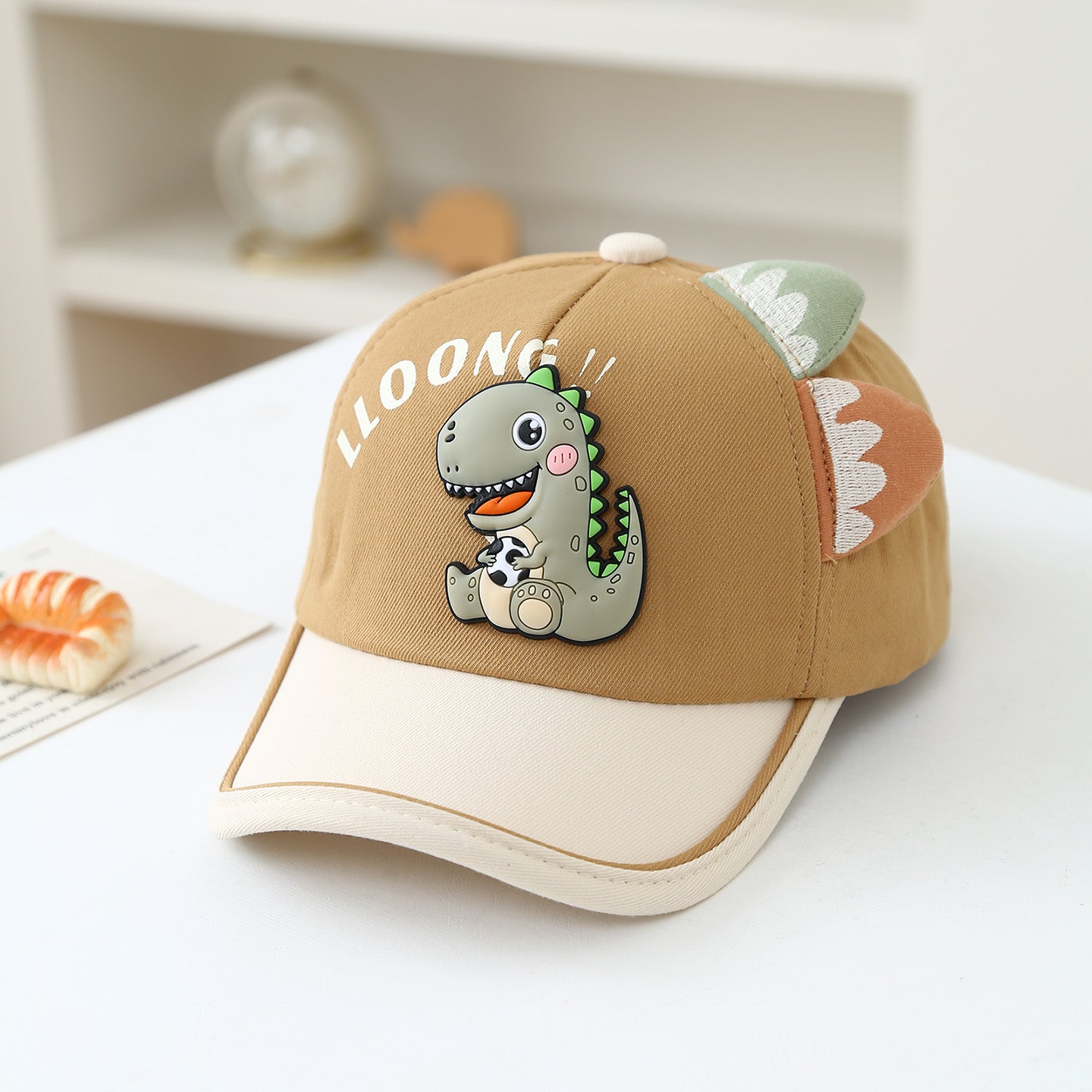 Summer Men's And Women's New Cartoon Football Small Dinosaur Baseball Cap, Korean-style Multi-color Children's Baseball Cap For Outdoor Sun Protection