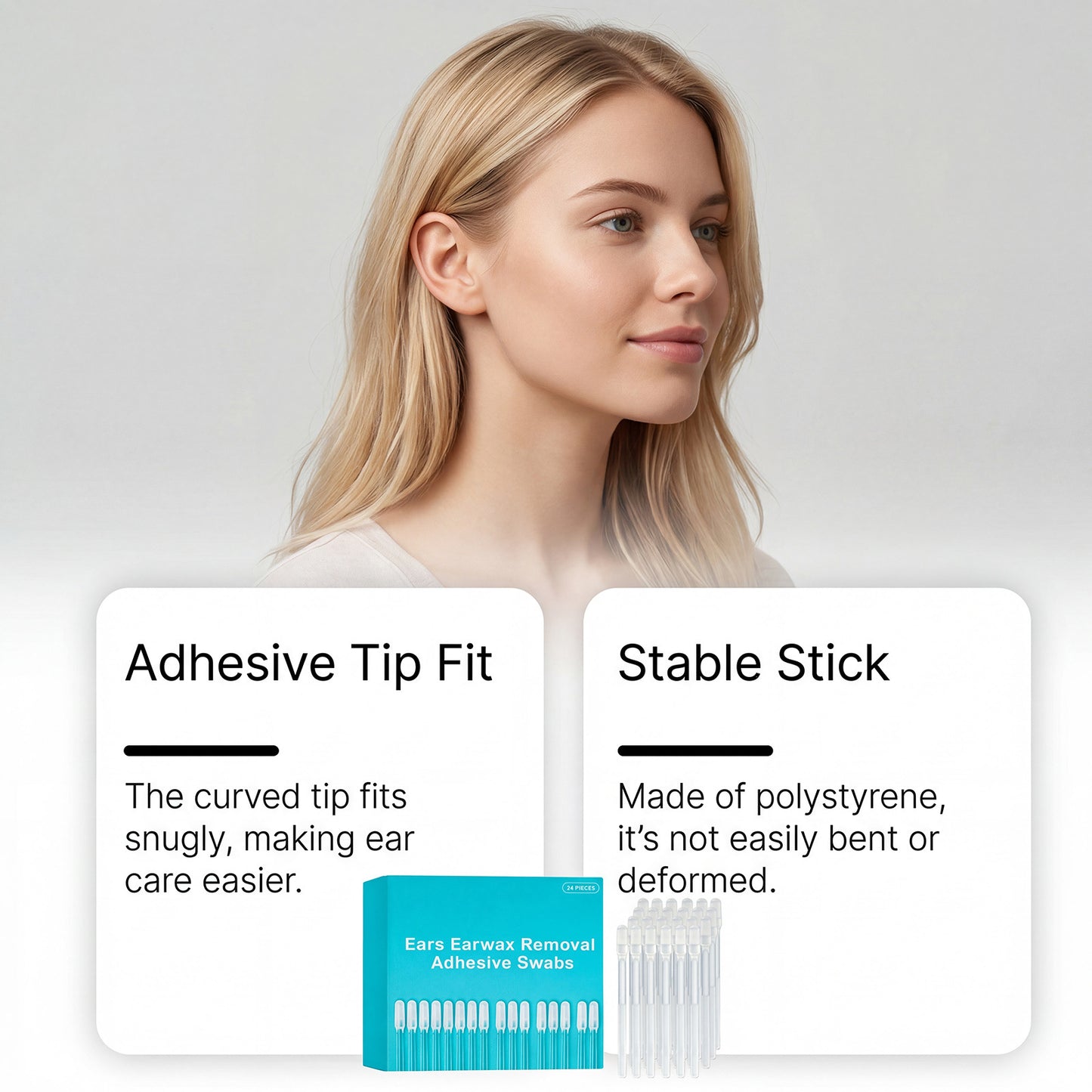 Sticky Ear-cleaning Swabs For Gentle Everyday Care