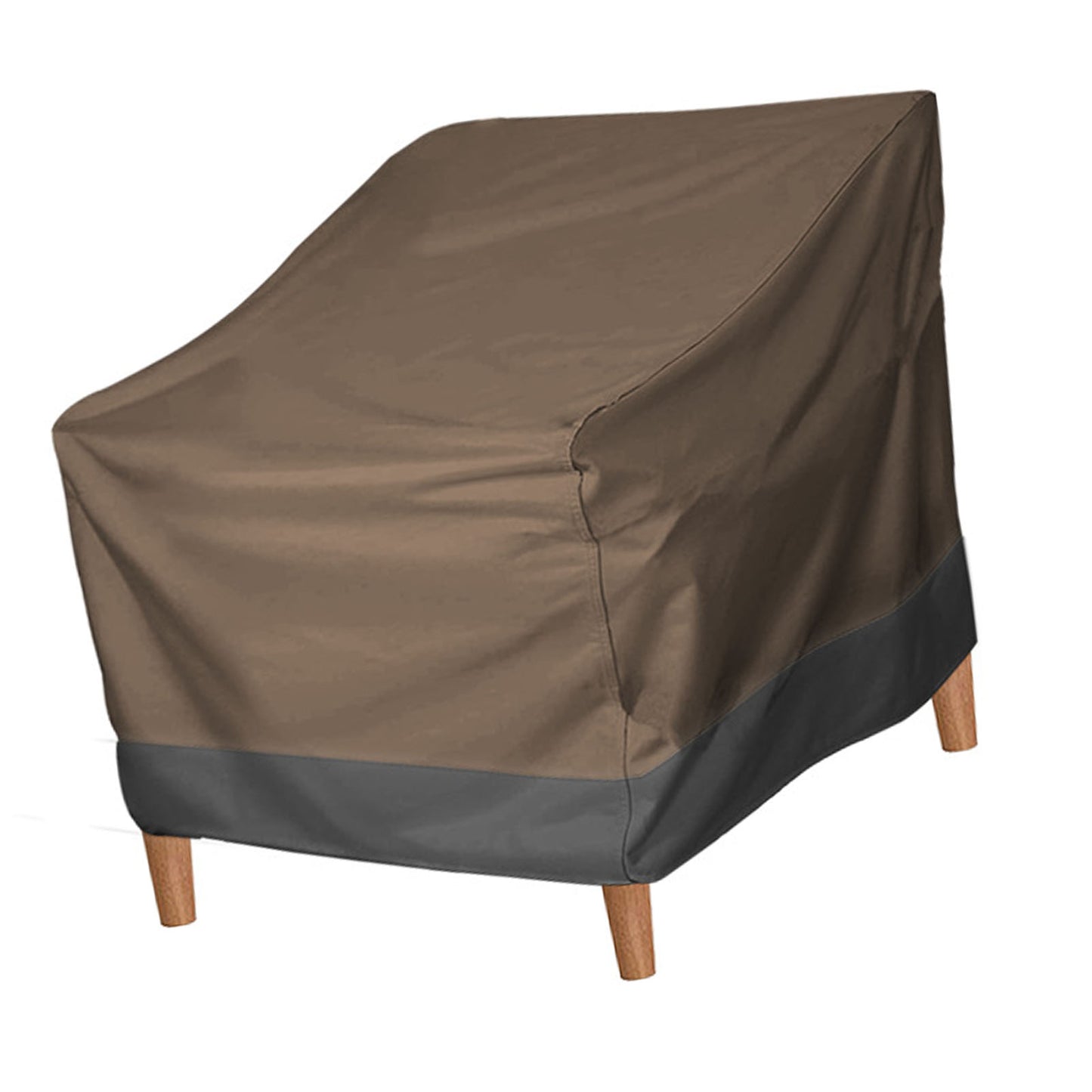 Patio Chair Cover Oxford Cloth Water Resistant Silver Coating Outdoor Furniture Cover For Home Lawn Patio Garden Coffee Black 190T