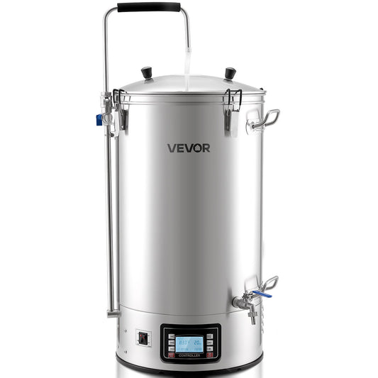 Beer Brewing Equipment, 16 Gal/60L Beer Maker With Anti-Burn Pump And Wort Chiller,3000W All-in-One Home Brewing Kit With Digital Control, Recipe Memory & Timer, Removable Mesh Strainer
