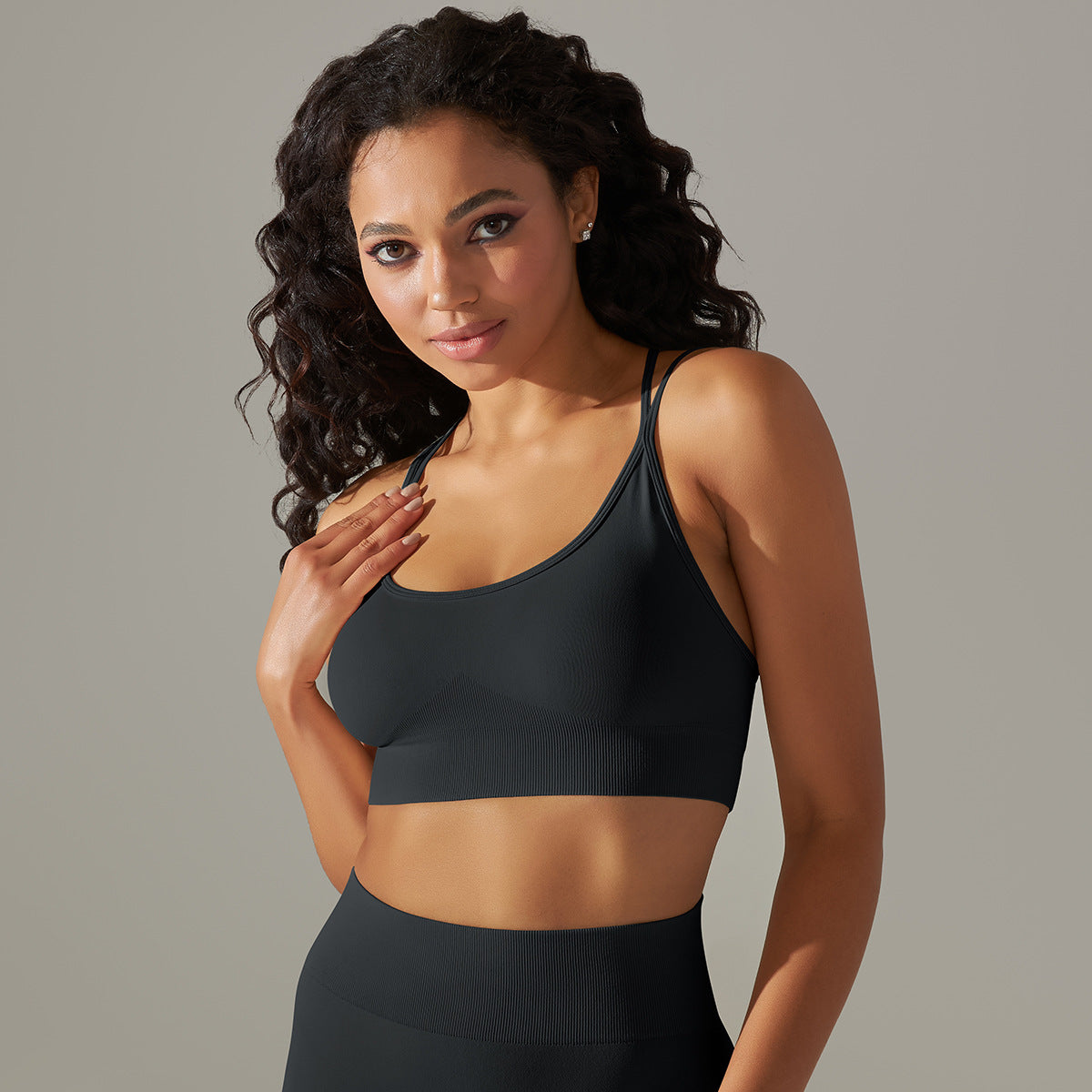 Seamless Knitted Beauty Back Yoga Clothes Running Workout Bra