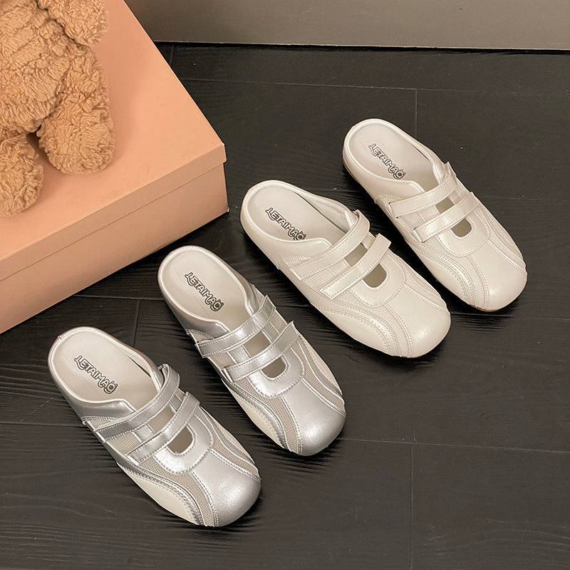 2026 New Spring Summer Women Lightweight Low Cut Shoes, Round Toe Velcro Mesh Sport Casual Sneakers, Foot Slimming Design
