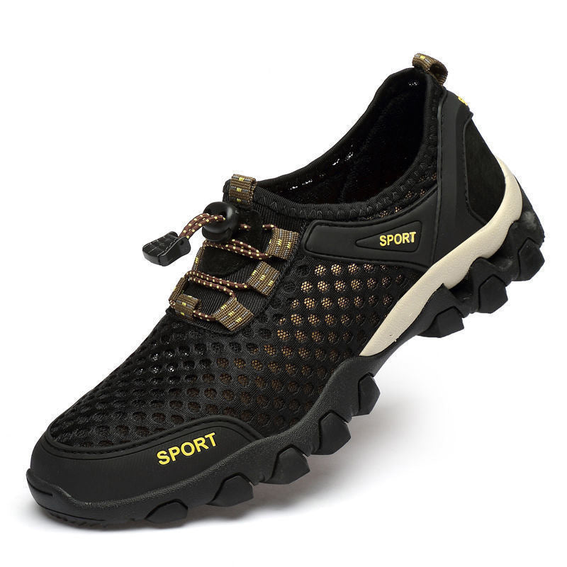 Korean-style Trendy Hiking Shoes With Breathable Mesh Uppers