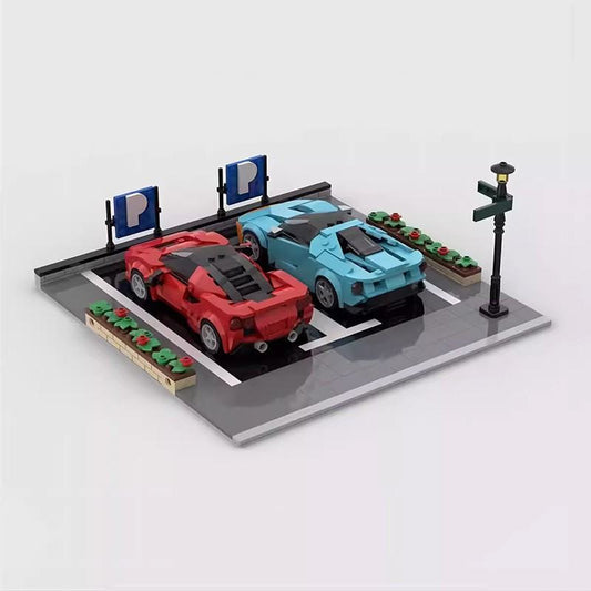 Building Block Parking Display Garage Boy Assembling Toys