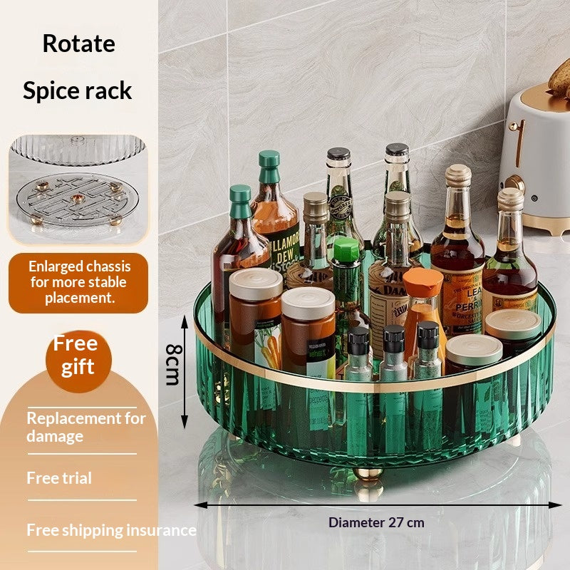 Light Luxury Kitchen 360-Degree Rotating Shelf