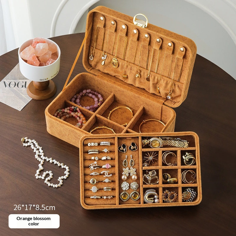 High-end Exquisite Large-capacity Gold Jewelry Box For Necklaces And Accessories