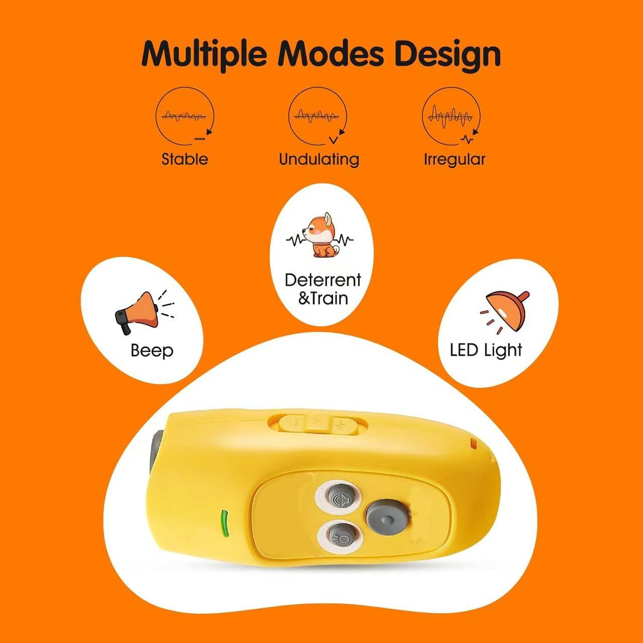 Anti Barking Device, Ultrasonic 3 In 1 Dog Barking Deterrent Devices, 3 Frequency Dog Training And Bark Control 16.4Ft Range Rechargeable With LED Light And Wrist Strap Christmas And Party Gifts