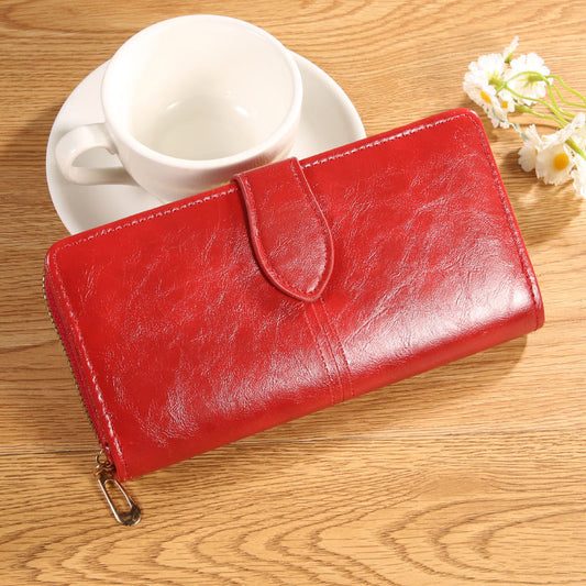 Long Leather Wallet For Women, New Style Wallet, Exquisite And High-end Card Case, Large-capacity Clutch, Mobile Phone Case, One-piece Consignment