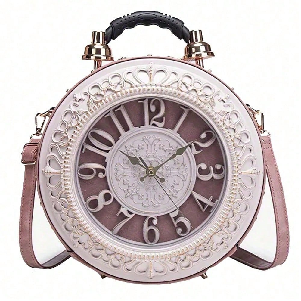 Retro Clock Shaped Crossbody Purse Handbags Women Shoulder Bag Vintage Steampunk Messenger Bags Designer Clock Purse,  Bags For Women, Summer, Tote Bags For Women, Valentine's Day Gifts, Romantic Gift