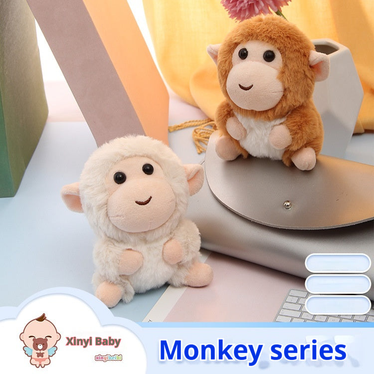 Cute Cartoon Monkey Doll Plush Toy Pendant Key Chain Accessories