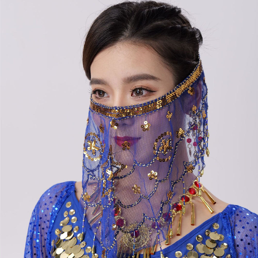 Belly Dance Sequined Plum Veil Accessories