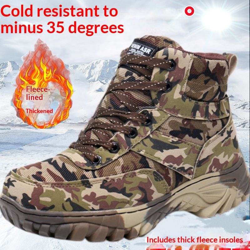 Mens Outdoor Fleece-lined Snow Boots