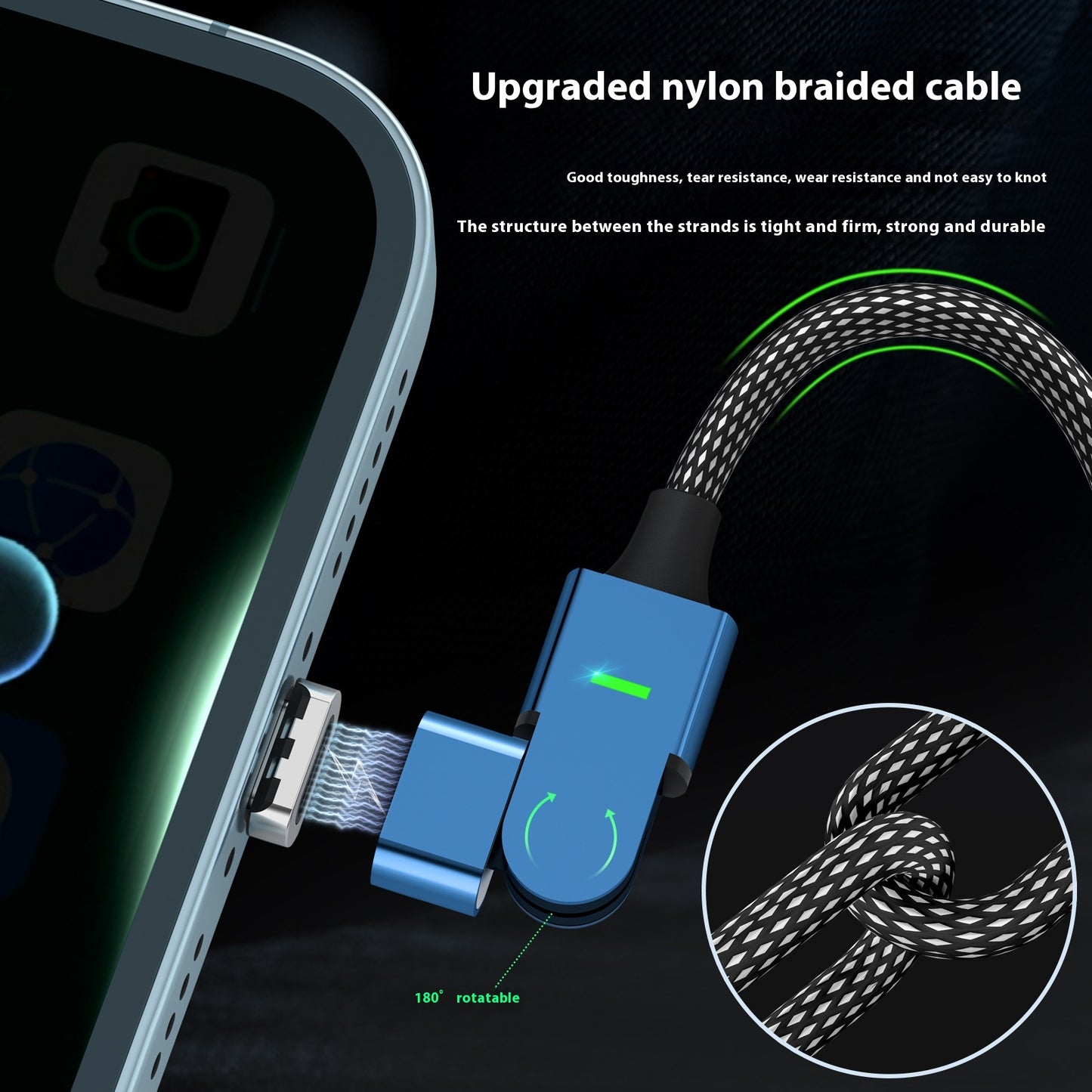 Magnetic Suction Head Data Dual-type-c Suitable For Mobile Phone Charging Cable