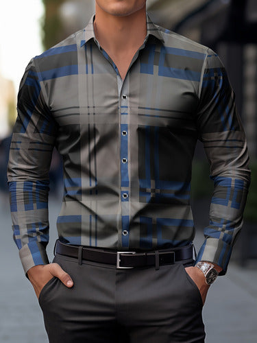 Mens 3D-printed Breathable Fashion Casual Shirt