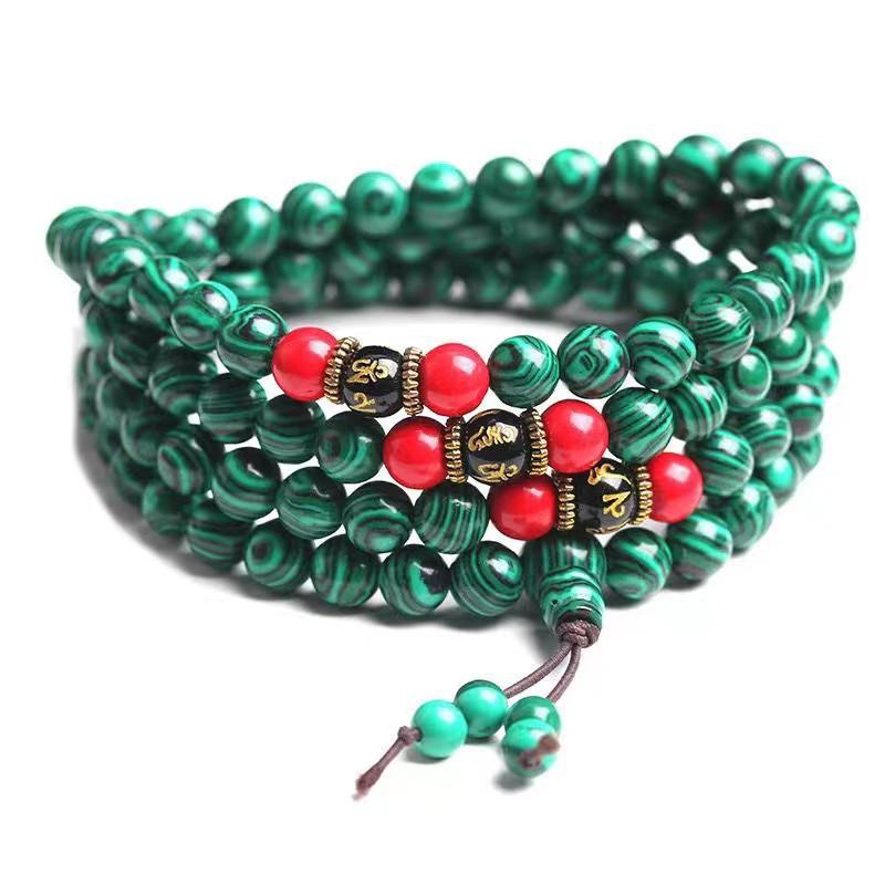 Multi-layer Turquoise Tibetan Accessories 108 Beads Bracelet