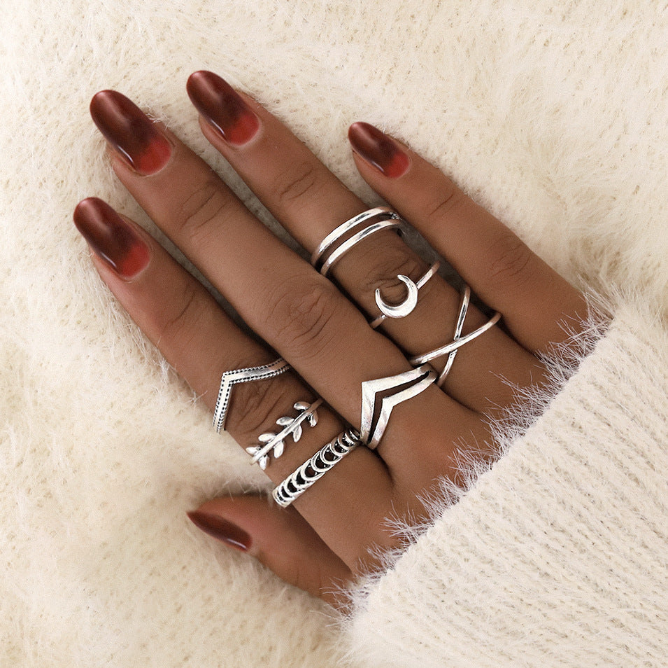 Vintage Diamond Ring Set Personality Accessories