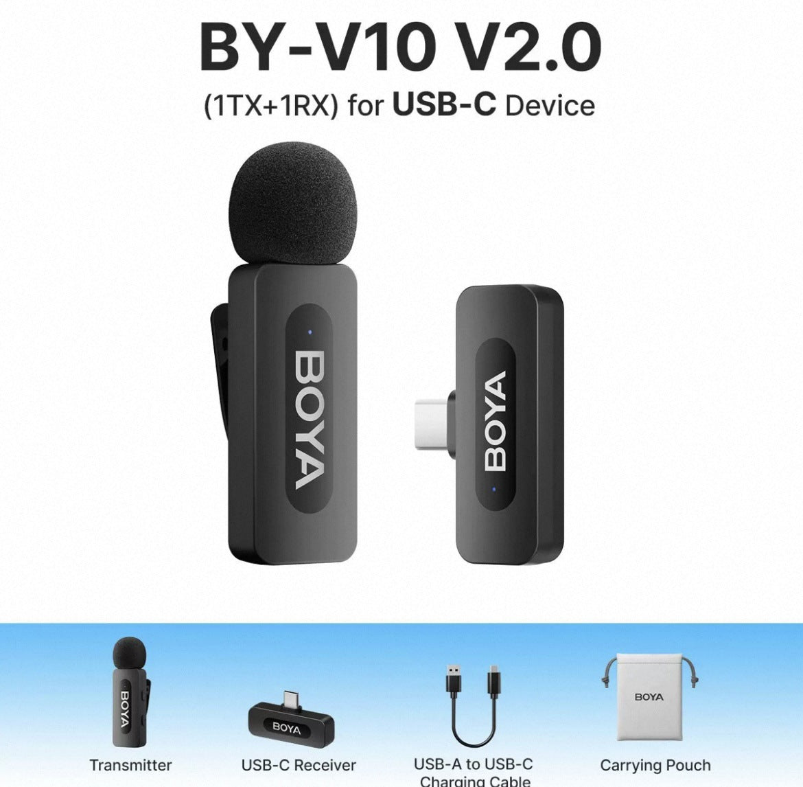 Wireless Lavalier Microphone With Triple-Level AI Noise Cancellation For Mobile Live Streaming And Recording