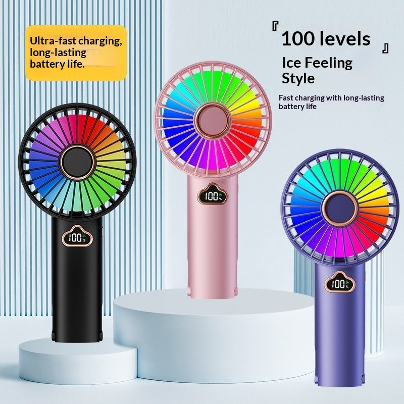 New Cross-Border Best-Selling Colorful Handheld Fan