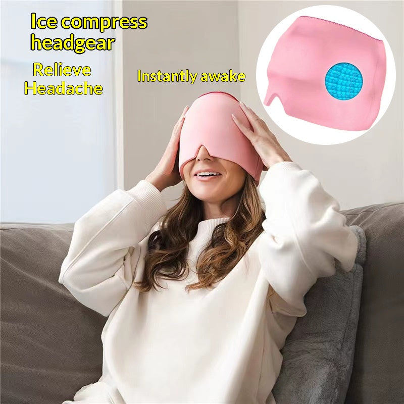 Gel Mask Ice Compress Head Cover Physical Cooling Relieve Headache