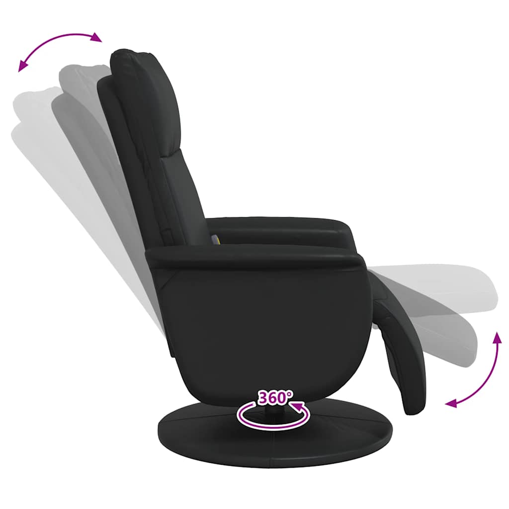 Massage Chair with Footrest Faux Leather