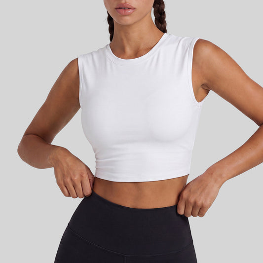 New Hollow Out Twist Tank Sports Bra With Removable Pads, Dopamine Fitness Bra