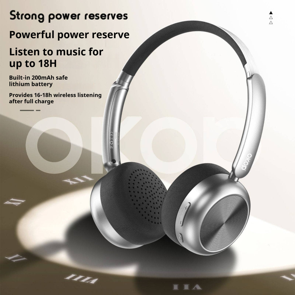 KP-H106 In-Stock Bluetooth Headphones New Retro Style Active Noise Cancellation Stylish Design Extra-Long Battery Life Superior Sound Quality Factory Direct