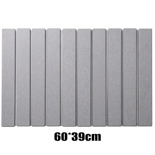Foldable Diatomite Drying Mat Absorbent Draining Quick Dry Nonslip Pad Kitchen---Light Gray