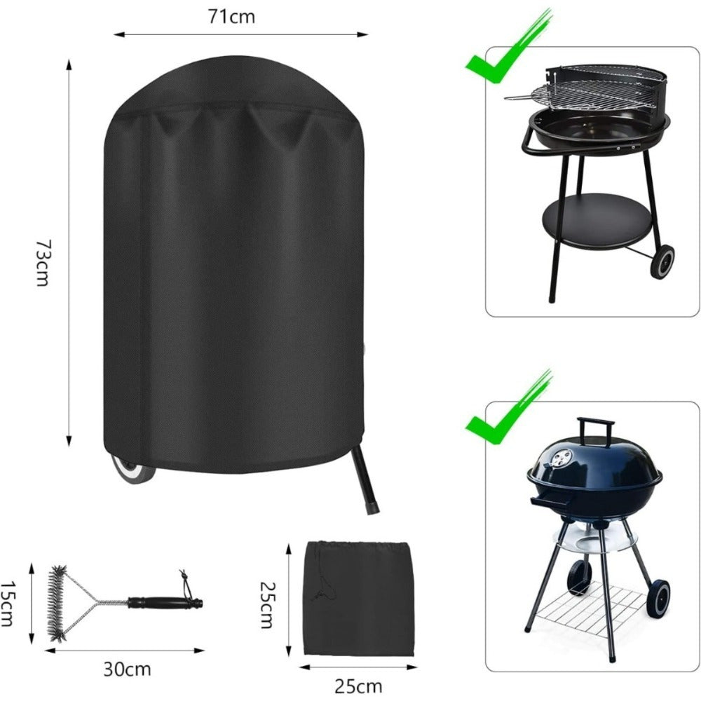 71×73 Cm Black Cover For Outdoor Grill, Storage Cover For Patio And Garden, Cover For Grill Accessories