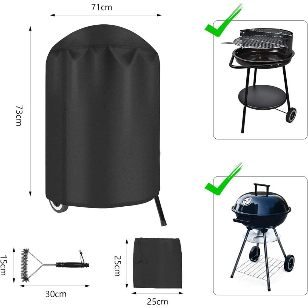 71×73 Cm Black Cover For Outdoor Grill, Storage Cover For Patio And Garden, Cover For Grill Accessories