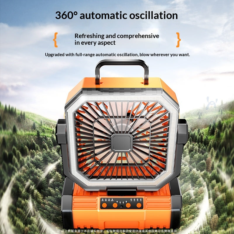 Charging Fan With LED Light And Water-replenishing Humidification